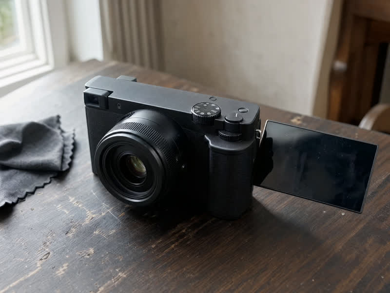 Corpo macchina mirrorless full frame con obiettivo